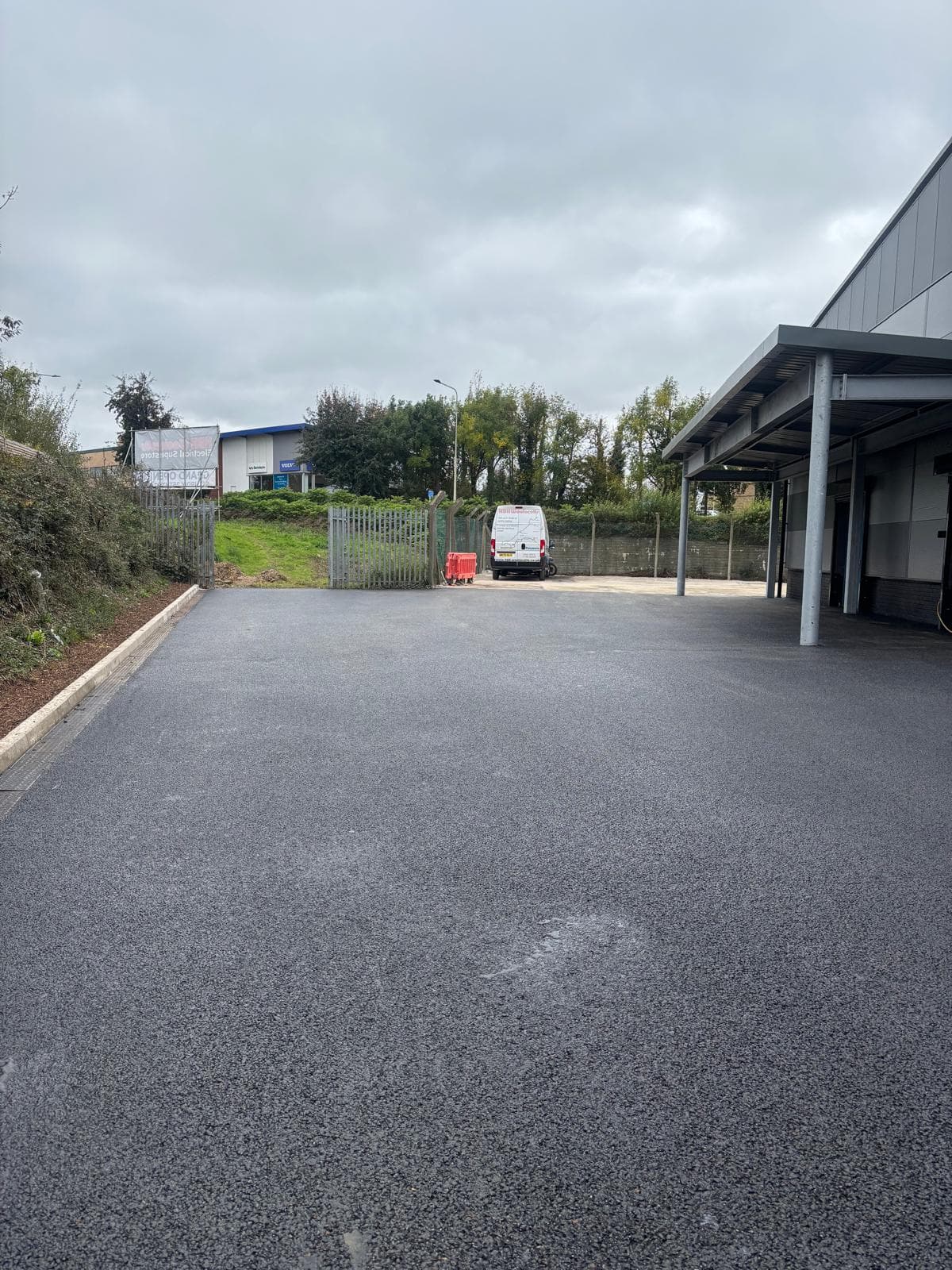 Commercial loading bay tarmac Devon