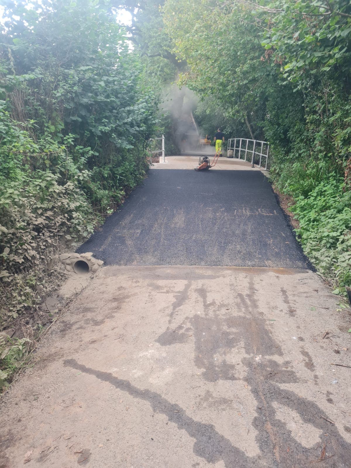 Private road construction in rural Devon